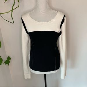 NWT Anthropologie Maeve Black & White Sweater Size XL